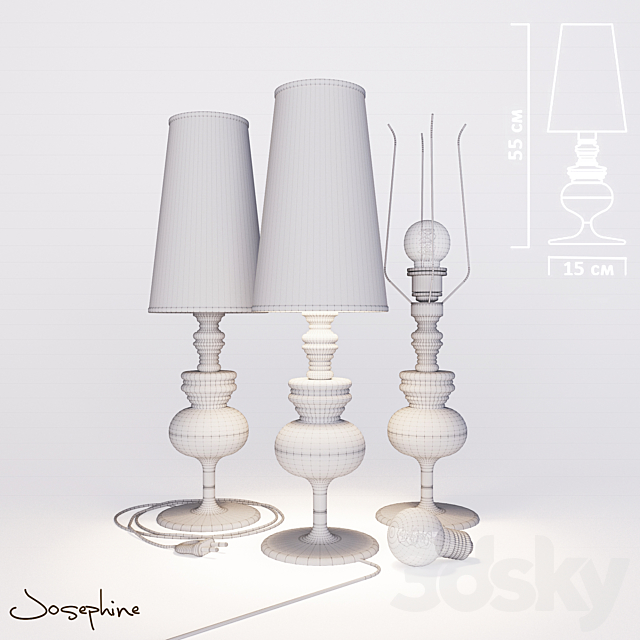 Josephine D150 White 3DSMax File - thumbnail 3