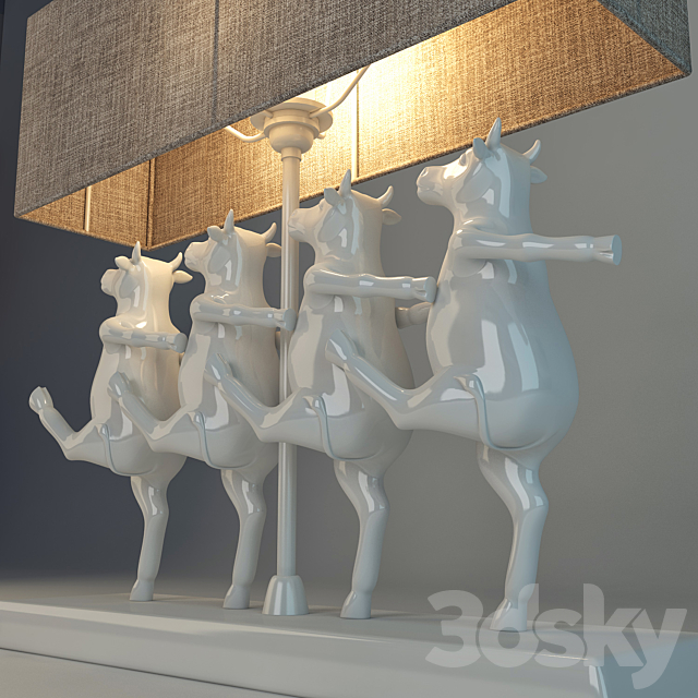 KARE Dancing Cows 3DS Max Model - thumbnail 2