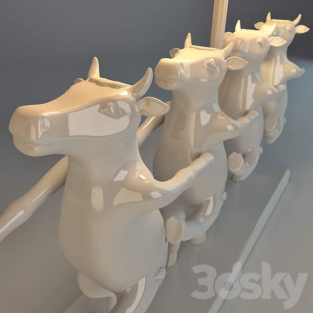 KARE Dancing Cows 3DS Max Model - thumbnail 3