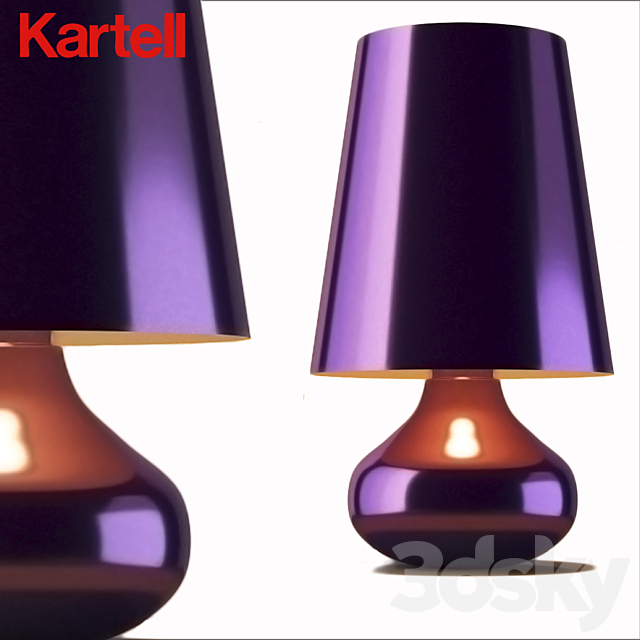 KARTELL Cindy Table Lamp. Purple 3DSMax File - thumbnail 1