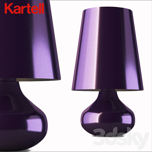 KARTELL Cindy Table Lamp. Purple 3DSMax File - thumbnail 2