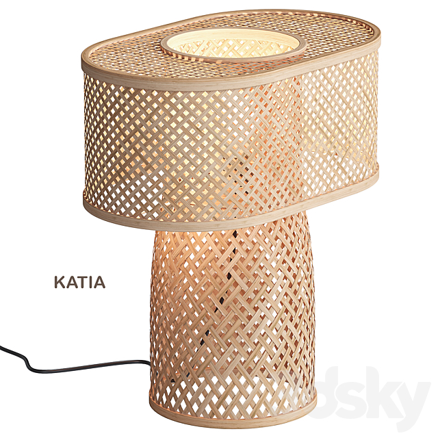 Katia bamboo table lamp La Redoute 3DS Max Model - thumbnail 4