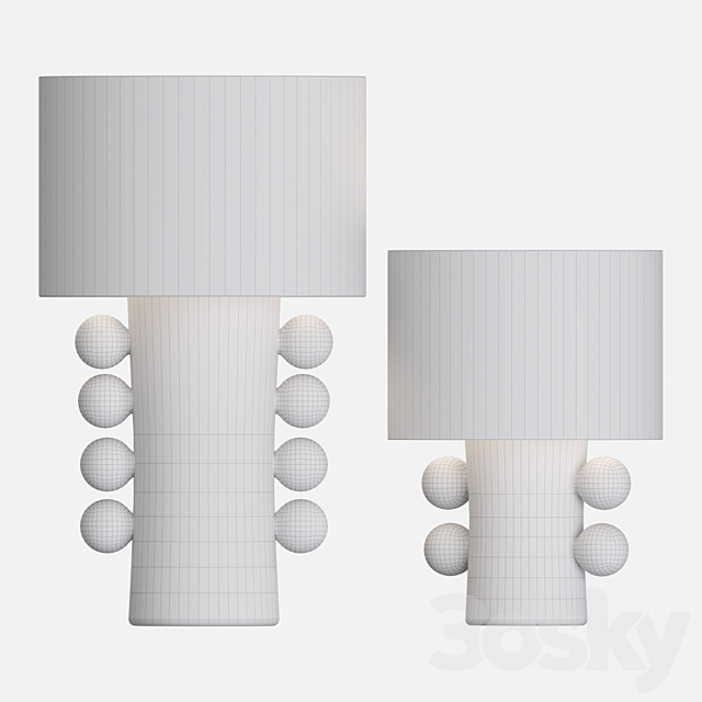 kelly wearstler Tiglia Table Lamps 3ds Max - thumbnail 2