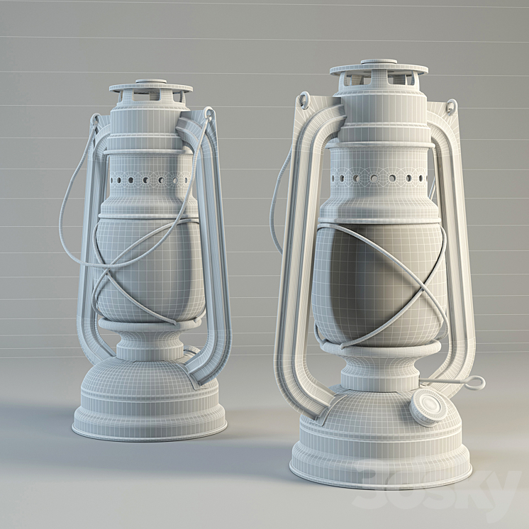 Kerosene lamp 3DS Max - thumbnail 2