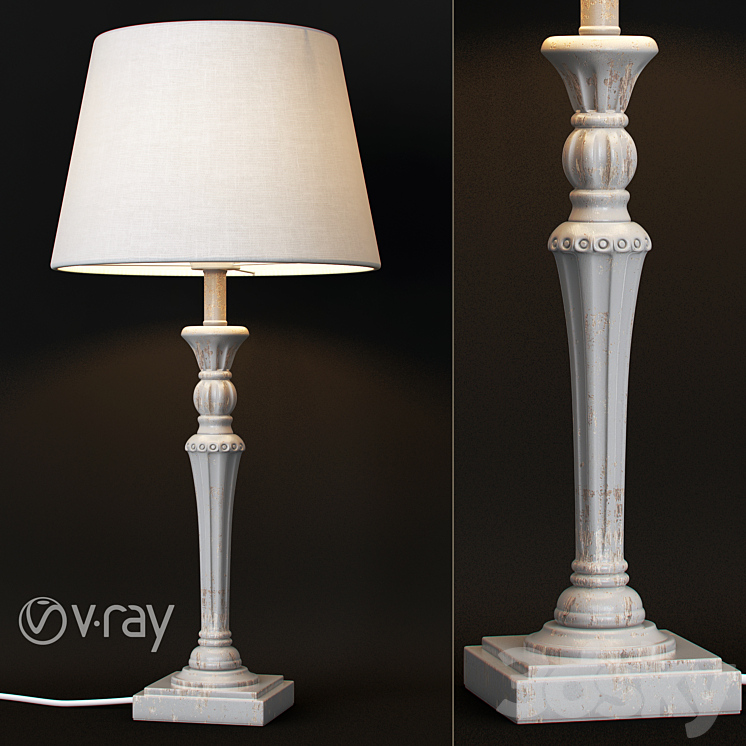 Lady table lamp 3DS Max Model - thumbnail 3