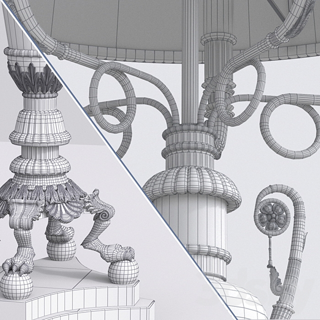 Lamp Empire in 1074 by Bronze d’Art 3DSMax File - thumbnail 2