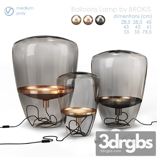 Lampa Iz Vozdushnykh Sharov Ot Brokis 3dsmax Download - thumbnail 1