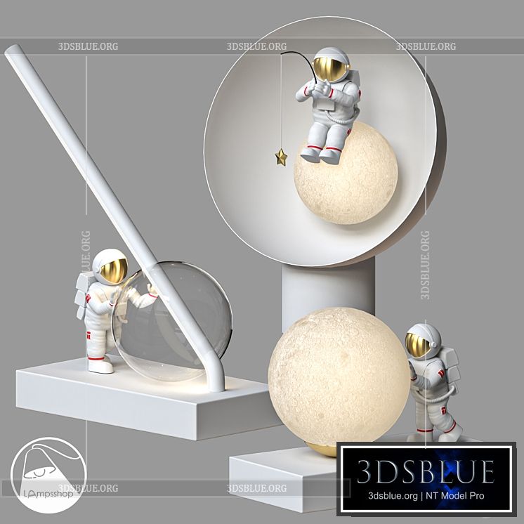 LampsShop.com NL5194 Table Lamp Astronaut mini Lamp 3DS Max - thumbnail 3