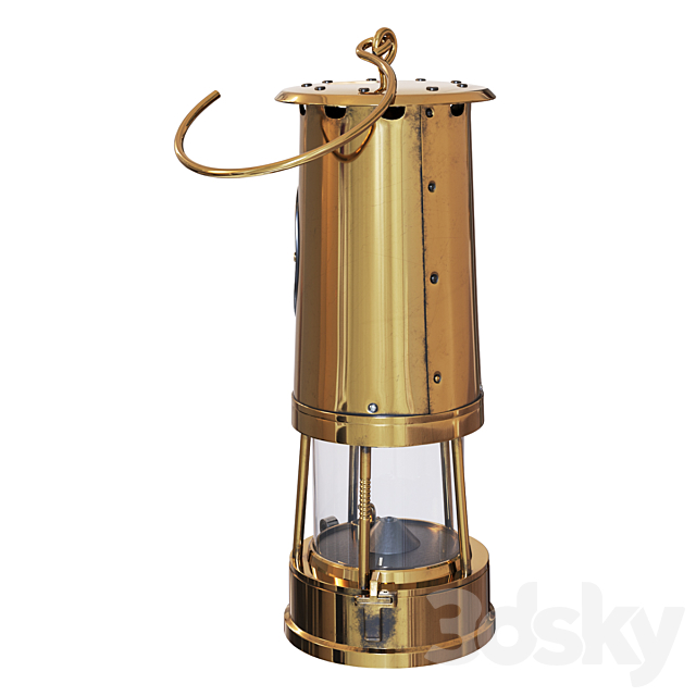 Lantern Brass and Cast Iron Miner’s 3DSMax File - thumbnail 2