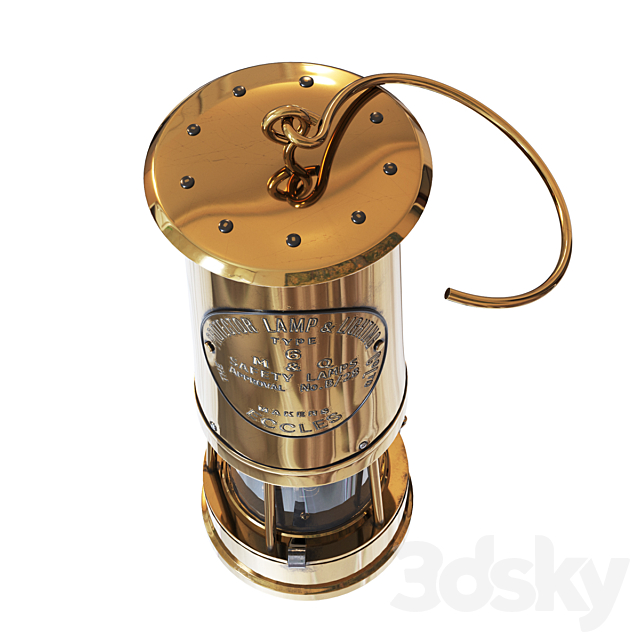 Lantern Brass and Cast Iron Miner’s 3DSMax File - thumbnail 3