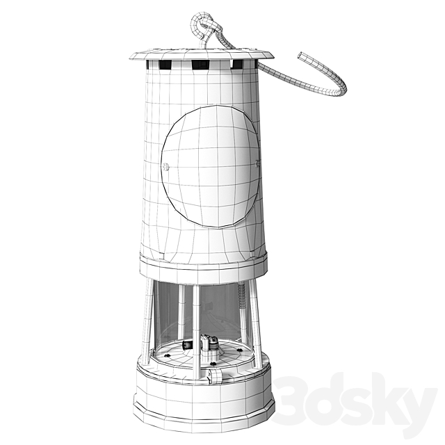 Lantern Brass and Cast Iron Miner’s 3DSMax File - thumbnail 4