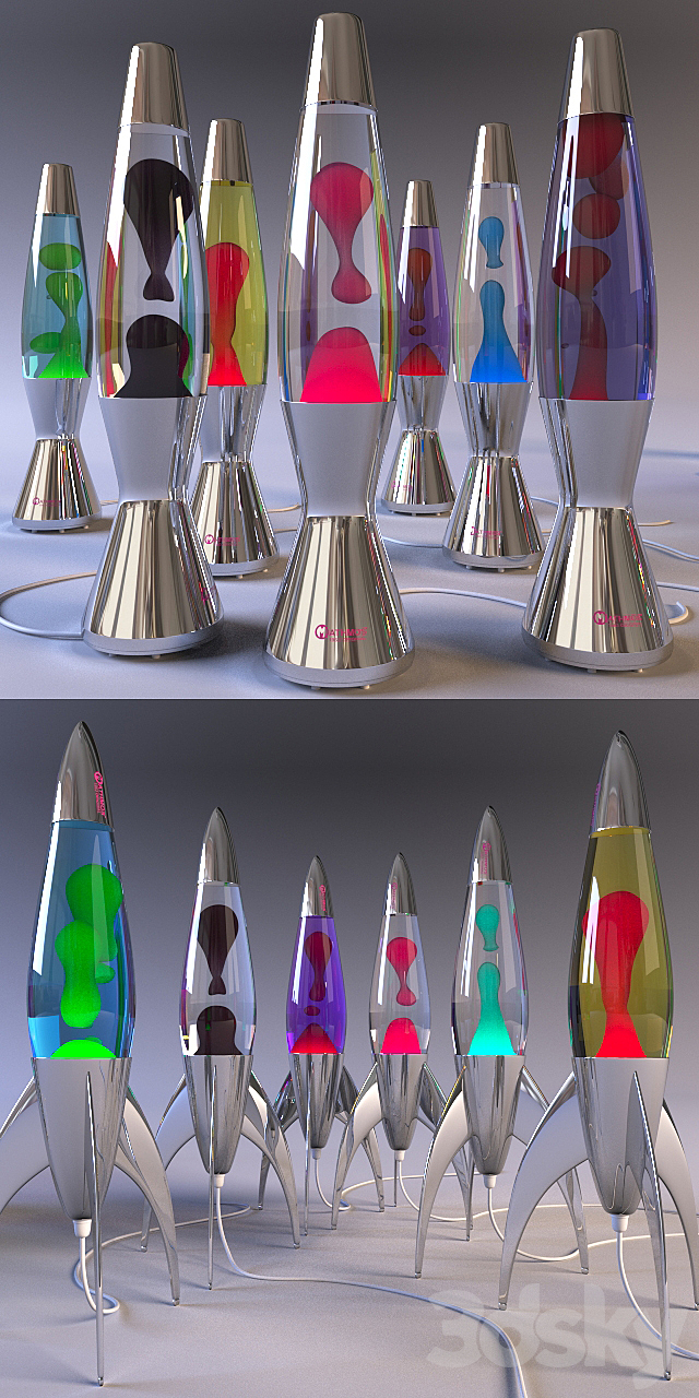 Lava lamp Mathmos Astro 3DS Max Model - thumbnail 3