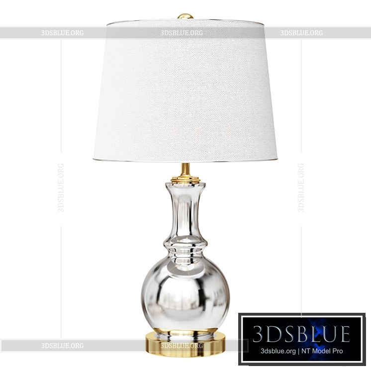 Lavelle 25 in. Mercury Silver\/Brass Gold Glass Table Lamp (Set of 2) 3DS Max - thumbnail 3