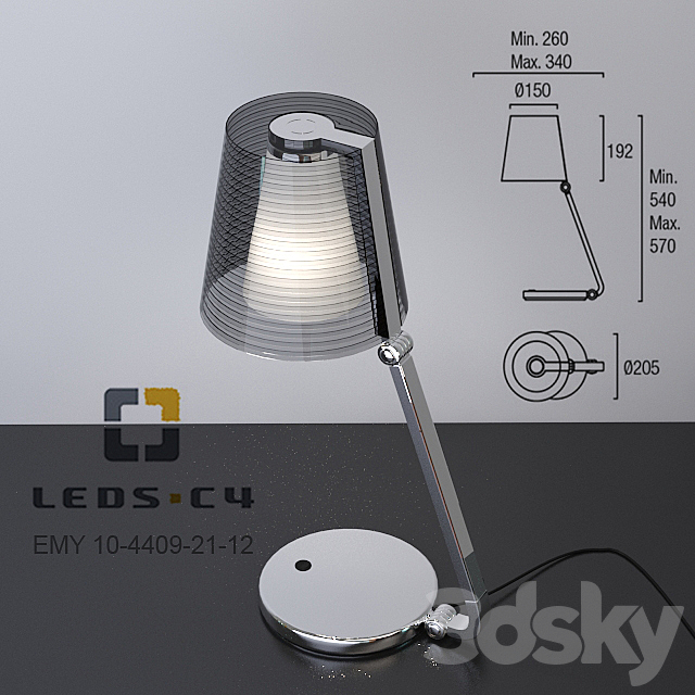 leds-c4 EMY TABLE LAMP 3DS Max Model - thumbnail 2