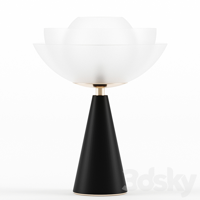 Lotus table lamp by Mason Editions 3DS Max Model - thumbnail 2