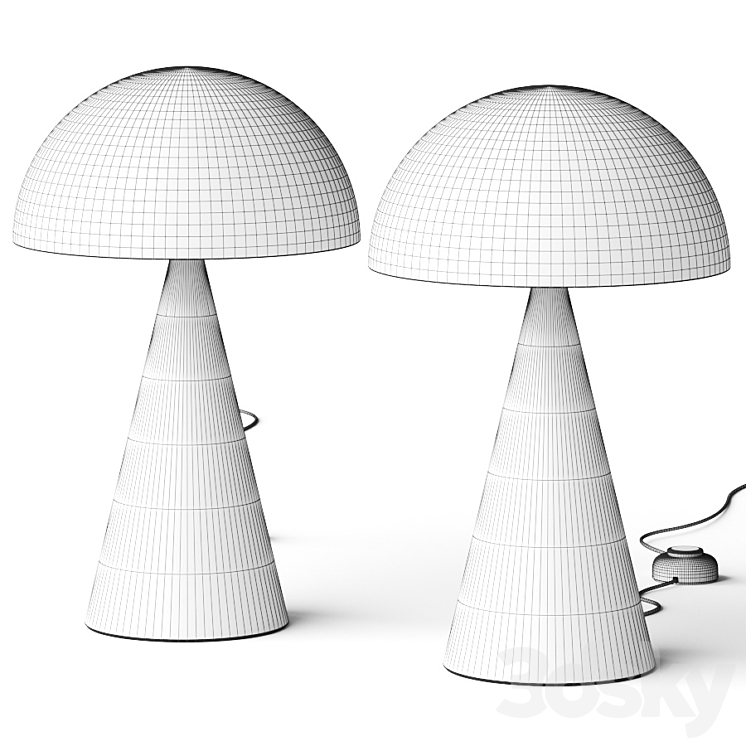 Lulu and Georgia Arc Table Lamp 3DS Max Model - thumbnail 2