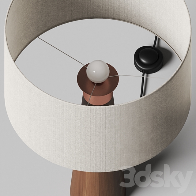 Lumini Baju Table Lamp 3DS Max Model - thumbnail 2