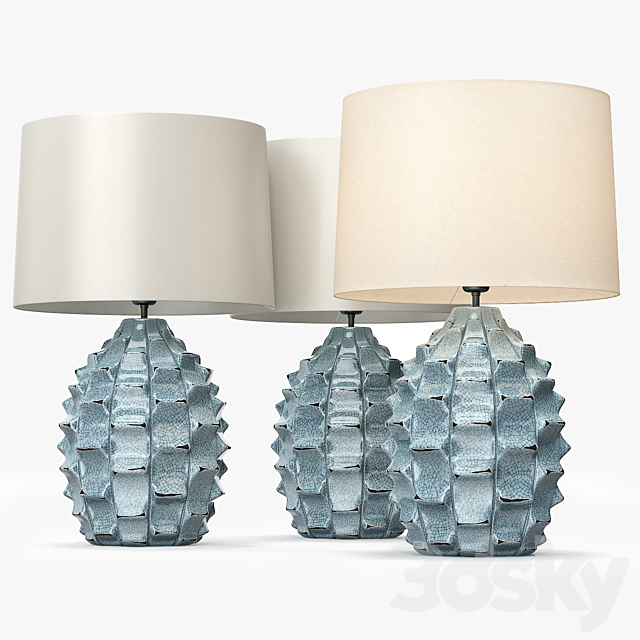 LuxDeco Bayern Table Lamp – Turquoise Base 3DSMax File - thumbnail 2