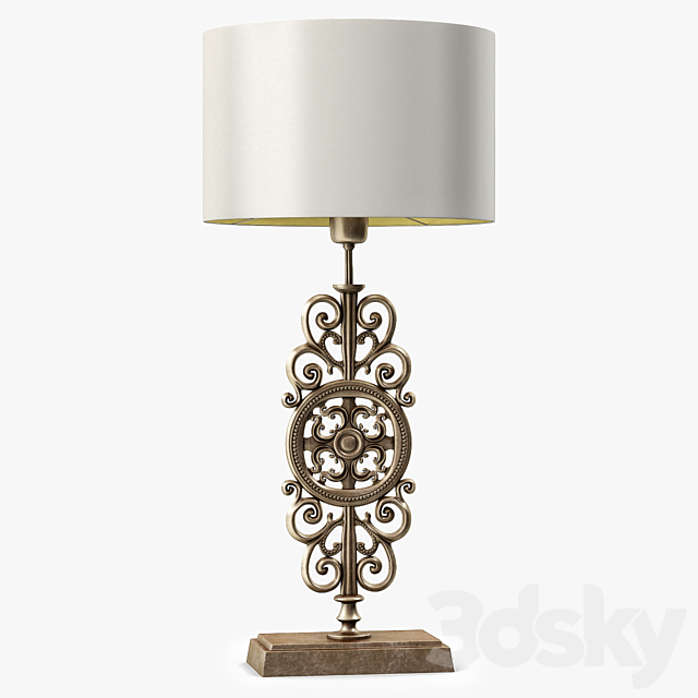 LuxDeco Prague Bronze Table Lamp 3DSMax File - thumbnail 3