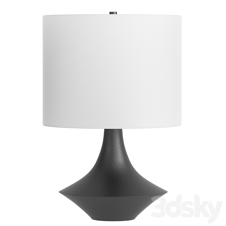 Marie Resin Table Lamp Charcoal 3DS Max Model - thumbnail 1