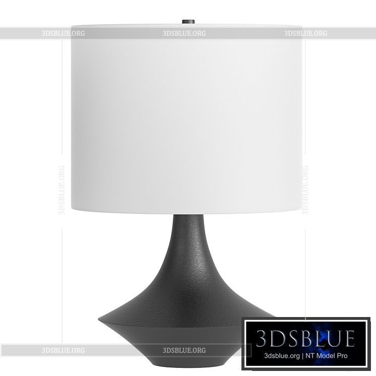 Marie Resin Table Lamp Charcoal 3DS Max - thumbnail 3