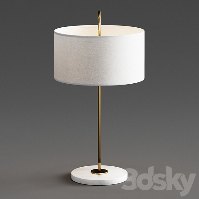 Marston table lamp 3DS Max Model - thumbnail 2