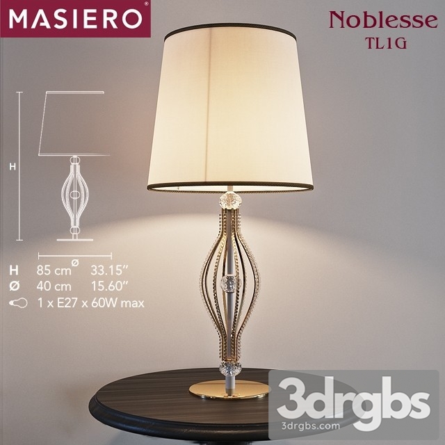 Masiero Noblesse TL1G Lamp 3dsmax Download - thumbnail 1