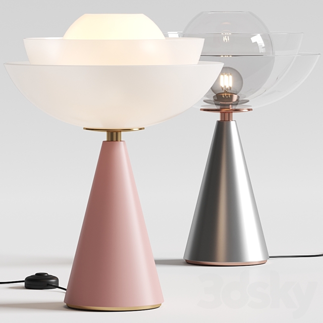 Mason Editions Lotus Table Lamps 3DS Max Model - thumbnail 2