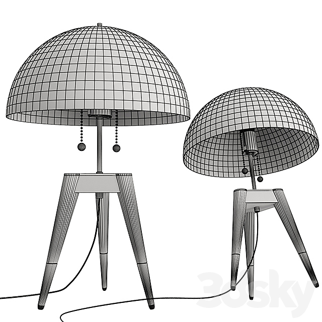 Matthew Fairbank Fife Tripod Table Lamp 3DSMax File - thumbnail 3