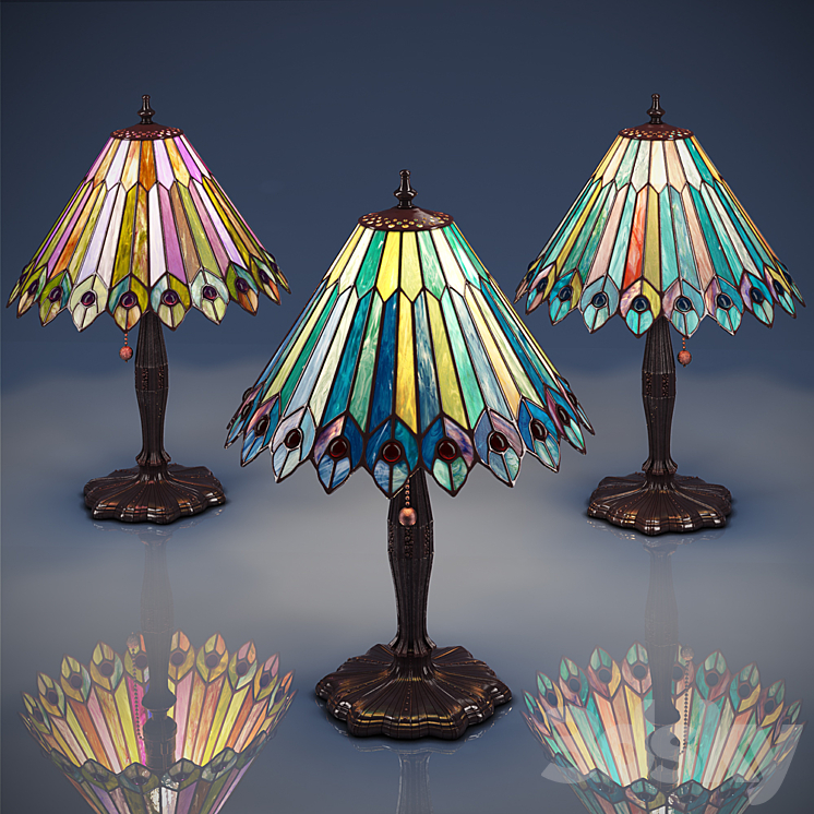 Meyda Tiffany Lamp 3DS Max - thumbnail 2