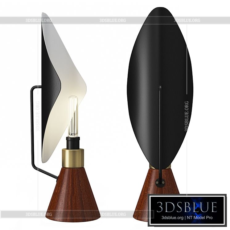 Mid-Century Modern Table Lamp 3DS Max - thumbnail 3