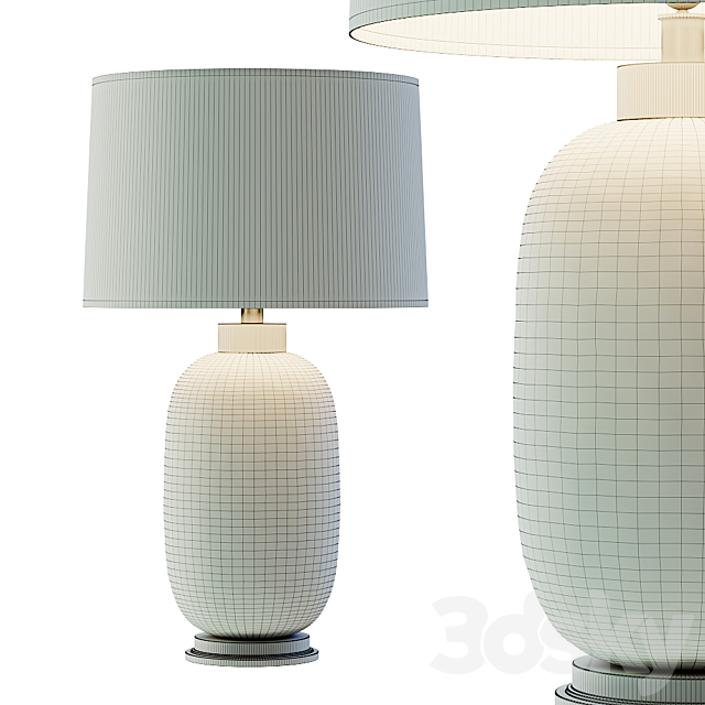 Mid Century Studio Art Glass Buffet Lamp.2 3DSMax File - thumbnail 3