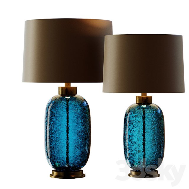 Mid Century Studio Art Glass Buffet Lamp.3 3DSMax File - thumbnail 2