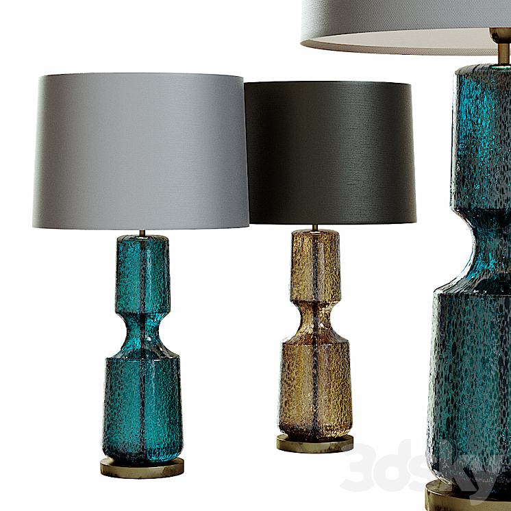 Mid Century Studio Art Glass Console Lamp.2 3DS Max - thumbnail 1