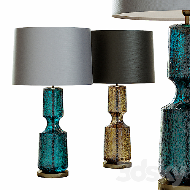 Mid Century Studio Art Glass Console Lamp.2 3DSMax File - thumbnail 1