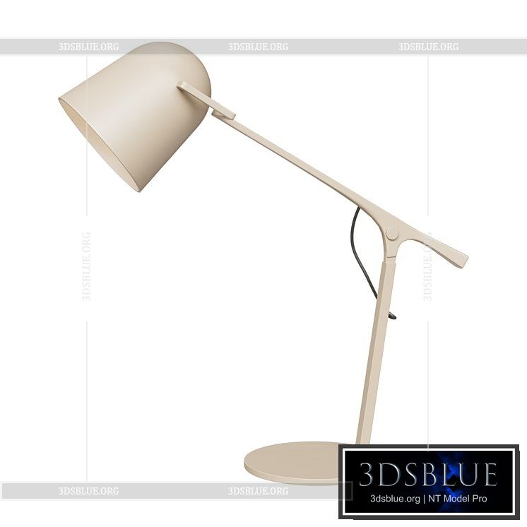 Minimal Beige Iron Desk Lamp 3DS Max - thumbnail 3