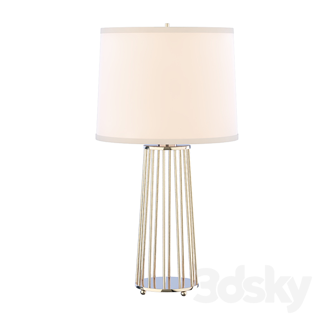 Modern Carousel Table Lamp In Soft Silver 3DSMax File - thumbnail 1