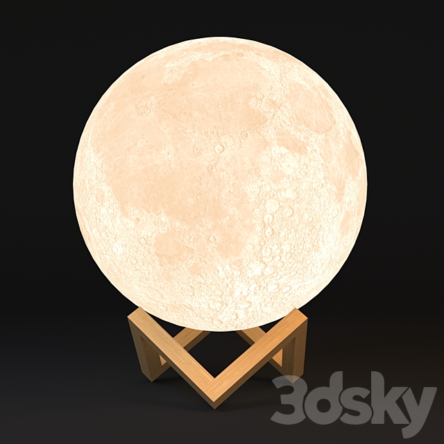 Moon lamp 3DSMax File - thumbnail 1