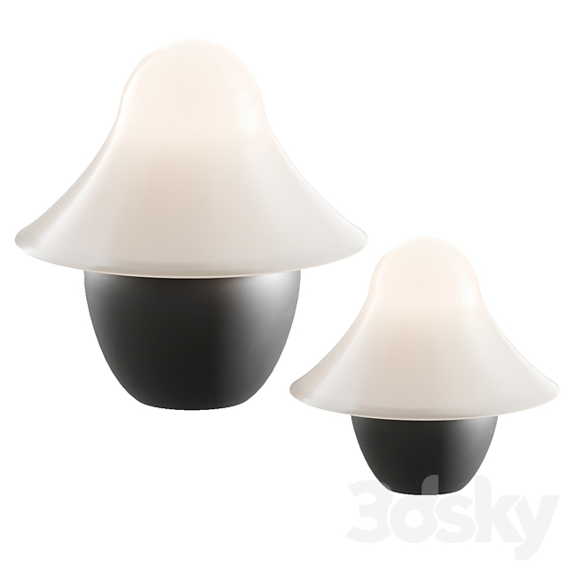 Mushroom lamp ILDAN by Modénature 3ds Max - thumbnail 1