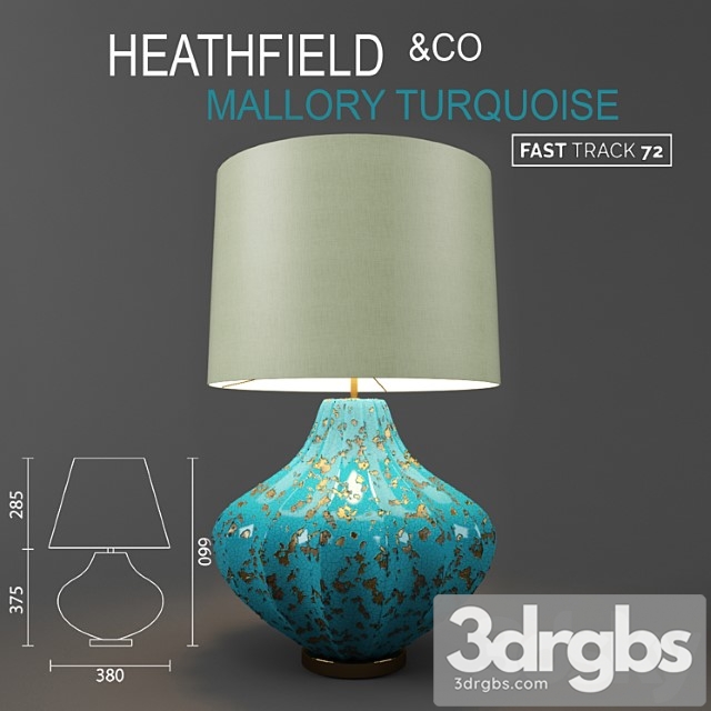 Nastol Nyi Svietil Nik Heathfield Co Mallory Turquoise 1 3dsmax Download - thumbnail 1