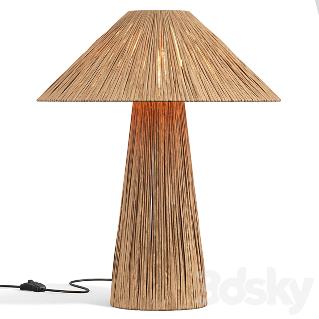 Natural Raffia Lamp 3ds Max - thumbnail 1