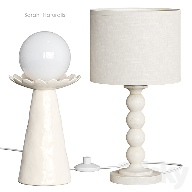 Naturalist Sarah West Elm Table Lamp 3DS Max Model - thumbnail 2