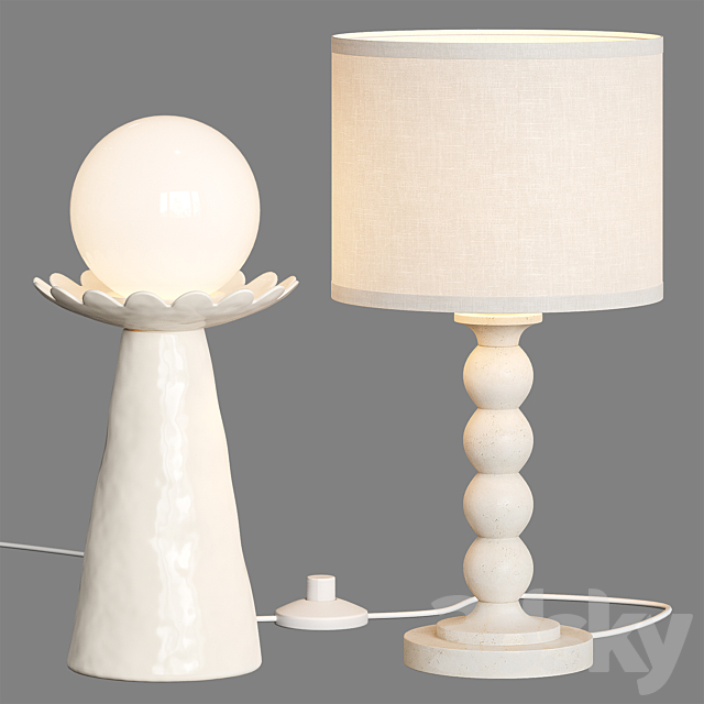 Naturalist Sarah West Elm Table Lamp 3DS Max Model - thumbnail 3