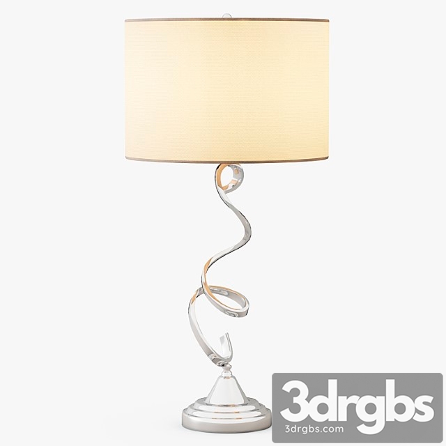 Nickel Swirl Table Lamp 3dsmax Download - thumbnail 1