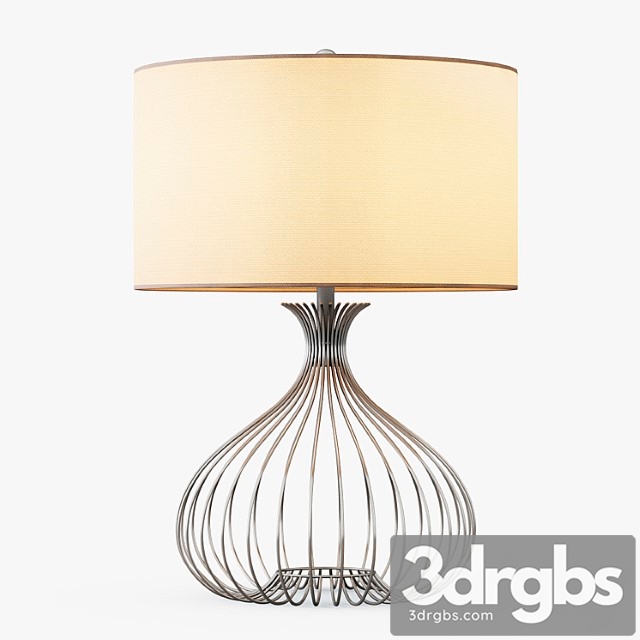 Nickel Wire Table Lamp 3dsmax Download - thumbnail 1