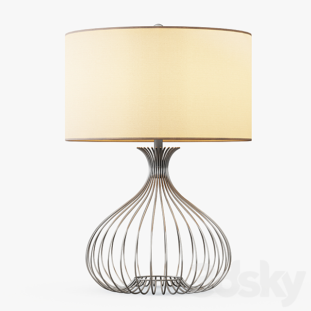 Nickel Wire Table Lamp 3DSMax File - thumbnail 1