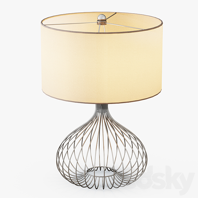 Nickel Wire Table Lamp 3DSMax File - thumbnail 2