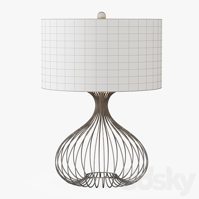 Nickel Wire Table Lamp 3DSMax File - thumbnail 3