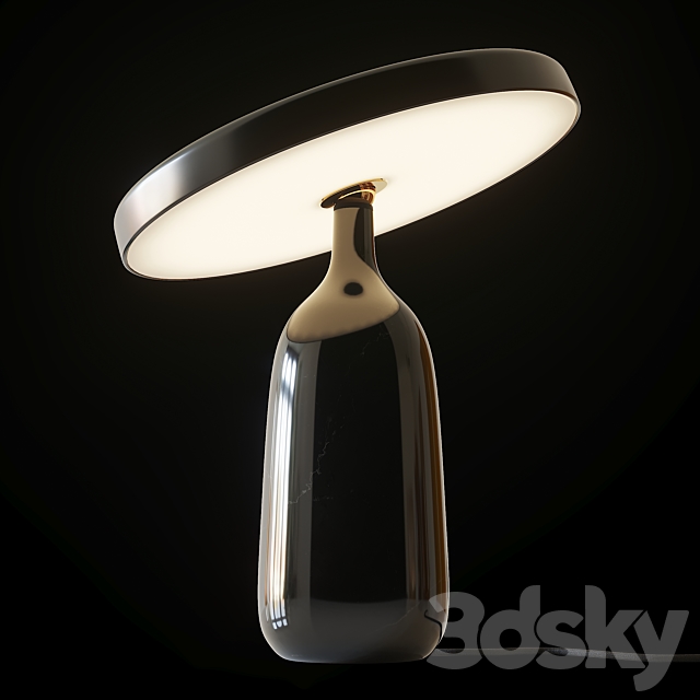 Normann Copenhagen – Eddy Table Lamp EU Black. White and Gray Marble 3DSMax File - thumbnail 2