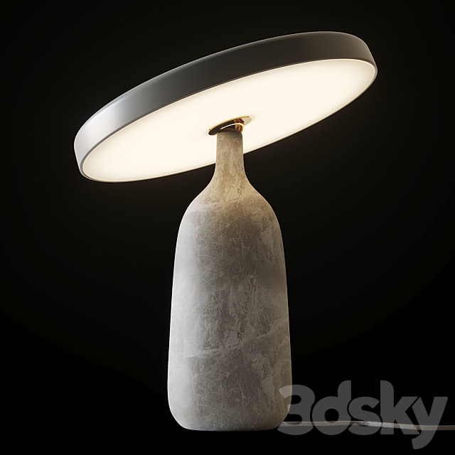 Normann Copenhagen – Eddy Table Lamp EU Black. White and Gray Marble 3DSMax File - thumbnail 3